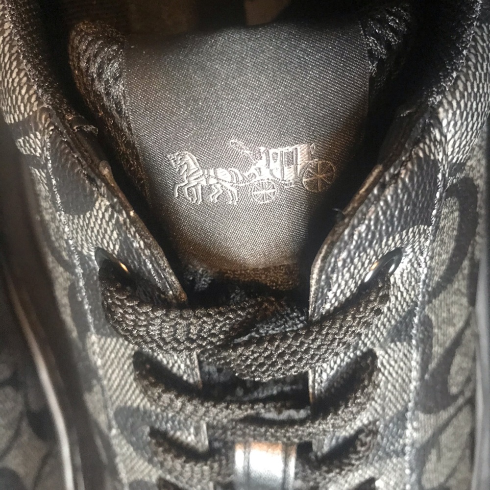 Coach Men's Black Charcoal Sneakers - Picture 5 of 9